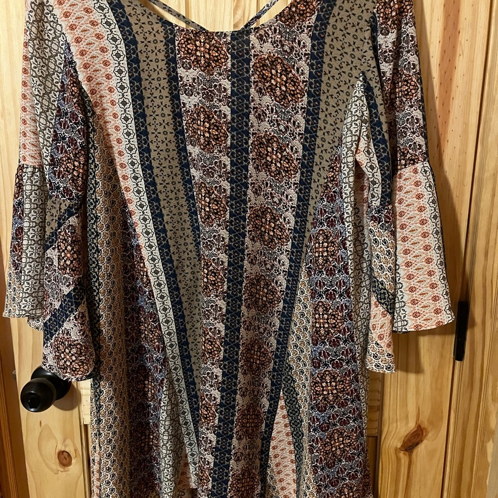 Umgee Multicolor Patterned Strappy Dress